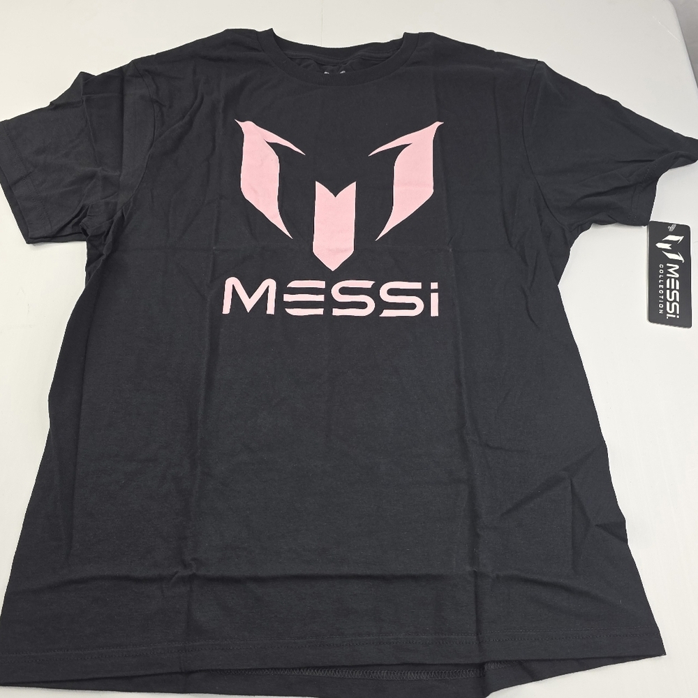 Messi Wingstar T-Shirt Tee Black with Pink Logo Men's Size 2XL XXL NWT - Picture 5 of 7